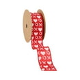 thumbnail image 6 of LaRibbons Wired Ribbon | Red w/ White Glitter Heart XO | 10 Yard Roll, 6 of 11