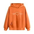 thumbnail image 4 of Makaor Hoodies for Girls Boys Pullover Sweatshirts Heart Long Sleeve Coats Tops Fleece Cute Fall Winter Clothes Pockets, 4 of 6