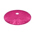 thumbnail image 2 of Pink Sparkling Christmas Tree Skirt with Snowflake Design 24 Inch Glittery Tree Skirt for Festive Decor, 2 of 5