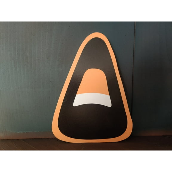 Candy Corn Halloween Wood Cutout Size: 16x12