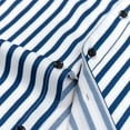 thumbnail image 5 of Men's Striped Button-Down Collar Iron-Free Stretch Dress Shirt, Long Sleeve All-Season Casual, 5 of 7