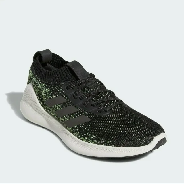 Adi - das Purebounce+ Running Shoe Black Green Knit Upper F36686 Men Sz 7.5, 9 NEW