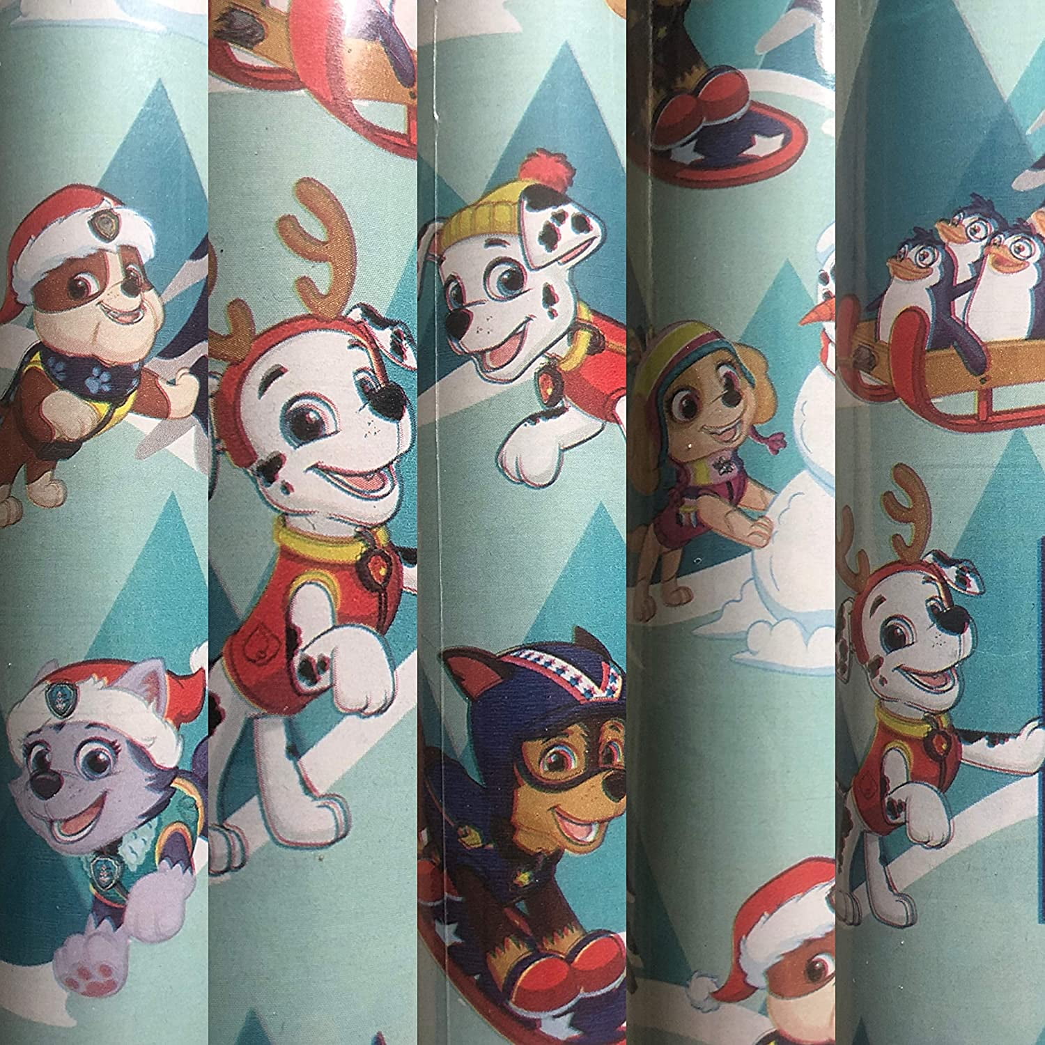 paw patrol wrapping paper pink