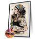 thumbnail image 2 of Cuadros Decorativos 5D Kit Rhinestone Imágenes DIY Girasol Mujer Full Round Drill Diamond Painting Likrtyny embutido en tela, 2 of 9