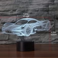 thumbnail image 4 of Luz de ilusión 3D con temática de coche de carreras, luz nocturna que cambia de color con control táctil y remoto, decoración óptima para el dormitorio con brillo ajustable y luz LED de bajo consumo,, 4 of 5