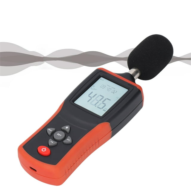 Probador Digital De SPL, Medidor De Nivel De Sonido De 30-130 DB Función De Retención De Datos Pantalla LCD Retroiluminada Micrófono Capacitivo Para Taller Fábrica Coche