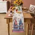 thumbnail image 2 of 4th of July Table Runner 72 Inches, USA Flag Gnomes Independence Day Rustic Bed Runner Dresser Scarves Tabletop for Indoor Outdoor Parties/Ceremony/Banquet, 14" x 72", 2 of 9