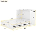 thumbnail image 4 of Murphy Bed, Full Size Murphy Bed Wall Bed with 2 Drawers and A Set of Sockets & USB Ports, Pulley Structure Design & Space-Saving Folding Platform Bed, Easy to Build, White, 4 of 9