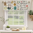 thumbnail image 2 of Kitchenware Curtain Valances for Windows, Kitchen Valance Window Treatments Panel 2 Pack, Vintage Kitchen Cooking Tool Retro Beige Rod Pocket Short Curtains for Bathroom Bedroom 42 x 12 Inch, 2 of 8
