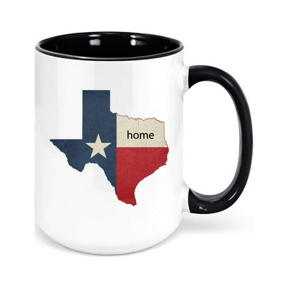 Texas Coffee Mug, Texas Is Home, Texas Cup, TX Mug, TX Is Home Mug, Texan Mug, Gift For Him, Lone Star State, TX Cup, Gift For Texas, Mugs, BLACK