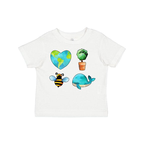 Inktastic Earth Day Plant a Tree Save the Bees Save the Seas Love Your Mother Boys or Girls Toddler T-Shirt