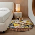 thumbnail image 2 of Farmhouse Cow Pig Round Area Rug 3Ft Washable Small Circle Rugs for Kitchen Entryway, Vintage Wooden Farm Animals Non-Slip Carpet Floor Mats Indoor Outdoor Carpet Runner Aesthetic Home Decor, 2 of 8