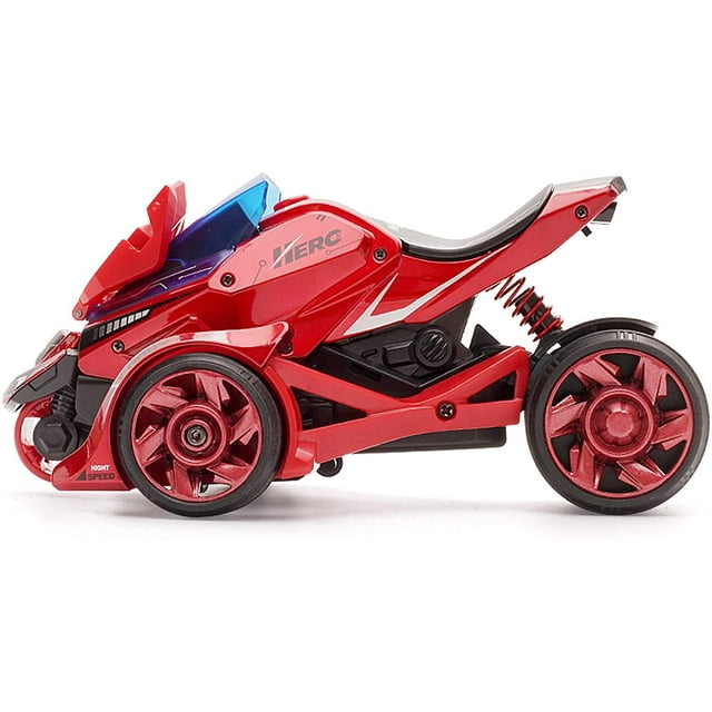 Pull Back Motorcycle Toy Boy Gift Pull Back Vehicles Cars Launcher Toy with Music Light Ejection Die-Cast Launching Catapult 2 in 1 Motorcycle Chariot - Red