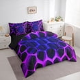 thumbnail image 3 of Castle Fairy Teens Gradient Hexagon Bedding Comforter Set,Neon Lights Queen Bedding Sets, 3 of 8