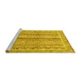 thumbnail image 2 of Ahgly Company Machine Washable Indoor Square Oriental Yellow Modern Area Rugs, 6' Square, 2 of 4