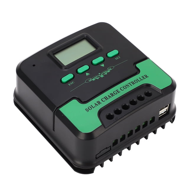 Contrôleur Solaire 12V 24V Adaptatif LCD Écran Régulateur de Charge Solaire 5V 3A Sortie USB