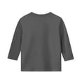 thumbnail image 5 of SERTG Girls 3/4 Long Sleeve Shirt Tops Cute Bow Print Casual Spring Summer Round Neck Blouse Kids Everyday Wear T-Shirt(Dark Gray,11 Years), 5 of 5