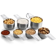 Spring Chef - Stainless Steel Measuring Cups, Kitchen Tools with Easy to Read Markings for Measuring Dry or Liquid Ingredients, Set of 7