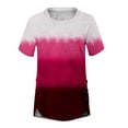 thumbnail image 4 of SMihono Hauts pour Femmes Été Mode Décontractée Femme Blouse à Col Rond Imprimée Manches Courtes T-Shirt Été Hauts T-Shirt Oversize pour Femmes, 4 of 4