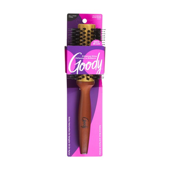 Goody Styling Essentials Smooth Blends Boar Ceramic Hot Round Brush, 33 mm