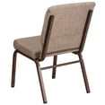 thumbnail image 6 of Flash Furniture Hercules Series 18.5"W Upholstered Adult Church Chair with Book Pouch, Beige, 6 of 12