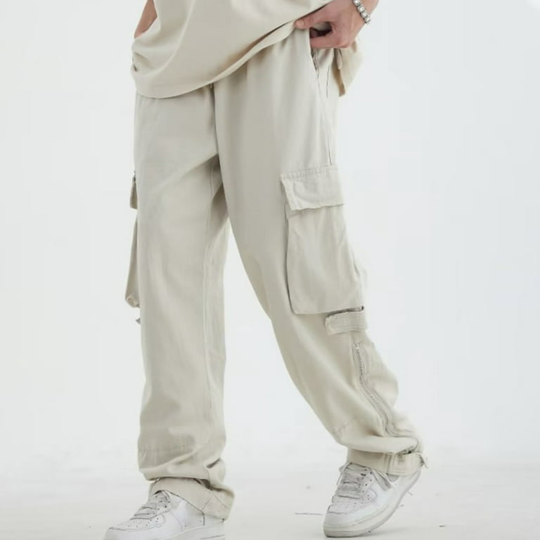 YIWEI Men's Casual Cargo Trousers