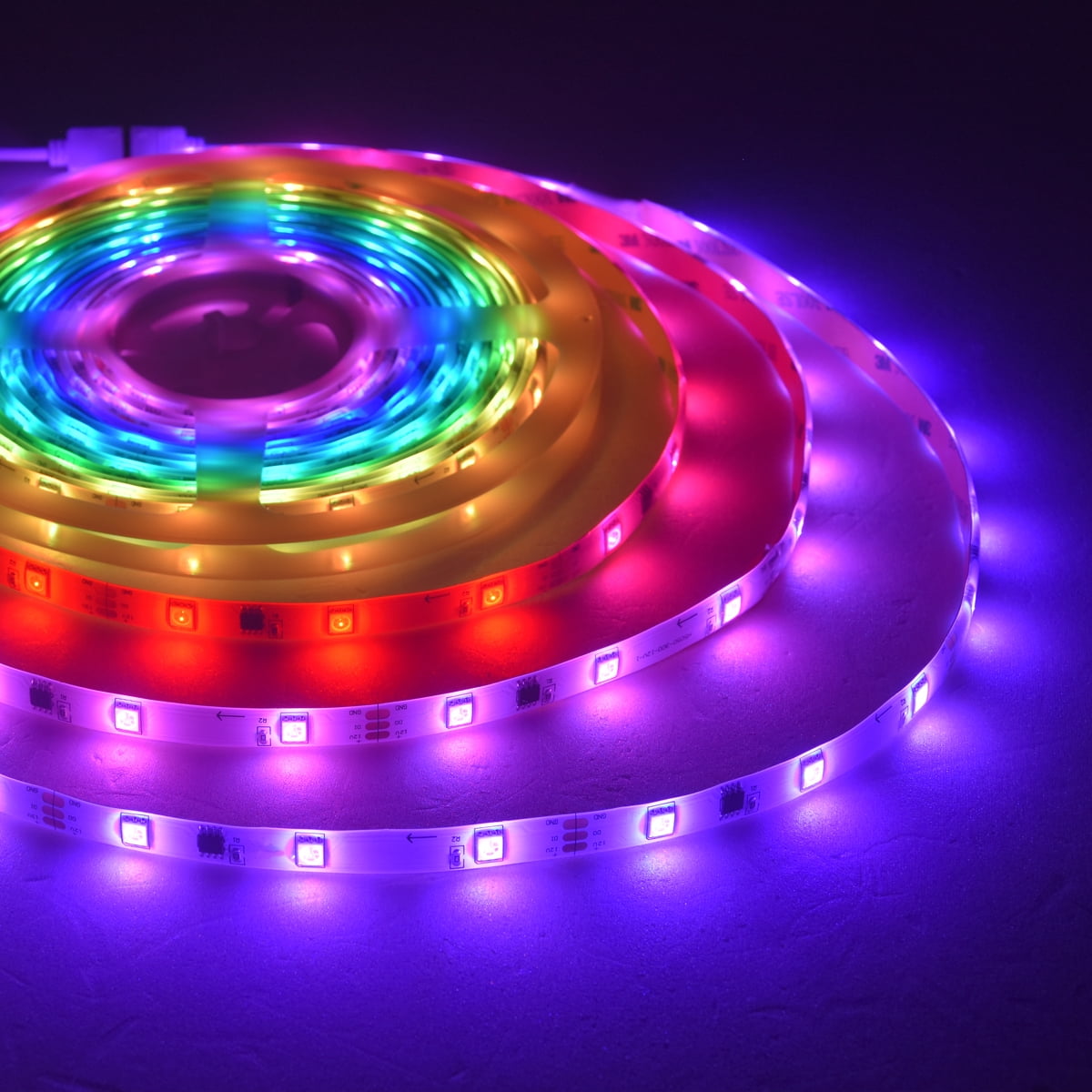 Auto Drive 120 Volts Multicolor LED Strip Lights with Remote Control F