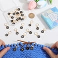 thumbnail image 4 of 1 Box 26 Pcs Crochet Charm Letters Knitting Stitch Markers Charms Black Alphabet Double Sided Enameled Alloy Crocheting Charms for DIY, 4 of 6