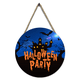 thumbnail image 1 of Letrero de bruja de Halloween colgante de madera, halloween redondo para fiesta familiar de halloween decoración al aire libre Adepaton CPB-CJZ94-5, 1 of 5