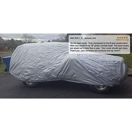 Weatherproof SUV Cover Compatible With 1996 Chevrolet Blazer S-10 Compact - Outdoor & Indoor - Protect From Water, Snow, Sun - Fleece Lining - Includes Cable Lock, Storage Bag & Wind Straps