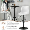 thumbnail image 6 of Waleaf Modern Bar Stools Set of 4, PU Leather Height Adjustable Swivel Barstools with Back, 6 of 7