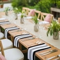 thumbnail image 3 of Black Gray Striped Cloth Napkins, Farmhouse Stripe Art Washable and Reusable Dinner Napkins Set of 4, Table Napkin for Kitchen Party Birthday Wedding Hotel Housewarming 20"x20", 3 of 8