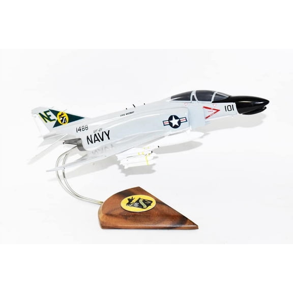 VF-21 Freelancers F-4B Model, 1/42 (18") Scale, Mahogany, Navy, Fighter