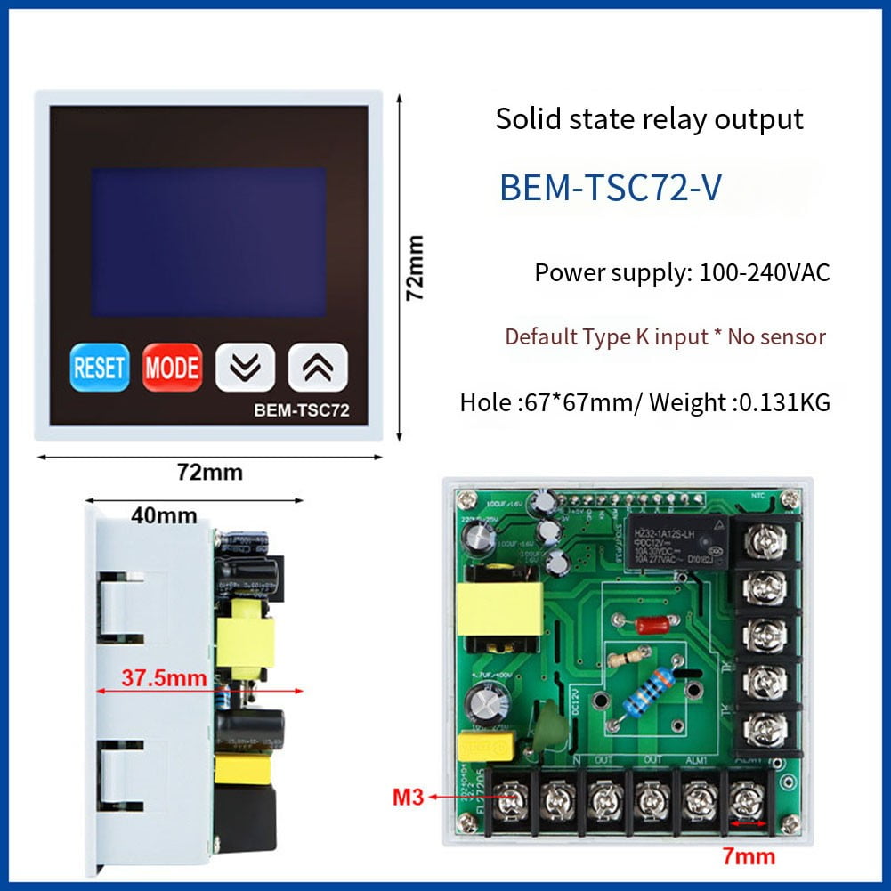 RANMEI Multifunctional Bemtsc72 Temperature Controller Long Lasting And Stable