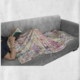 thumbnail image 6 of Grunge Soft Flannel Fleece Throw Blanket, Abstract Paint Manifold Complicated Mixed and Lines Print Illustration, Cozy Plush for Indoor and Outdoor Use, 70" x 90", Multicolor, by Ambesonne, 6 of 6