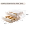 thumbnail image 4 of CajóN Caja Caja de Almacenamiento de Huevos Suministros de Cocina Refrigerador Soporte para Huevos Organizador Bandeja Transparente para Huevos de Doble Capa, 4 of 6
