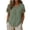 Army Green, variant on Women's Cotton Flory Embroidery Blouses Summer Fashion Round Neck Short Sleeve Shirts Loose Fit Casual Daily Wear Tops Gray