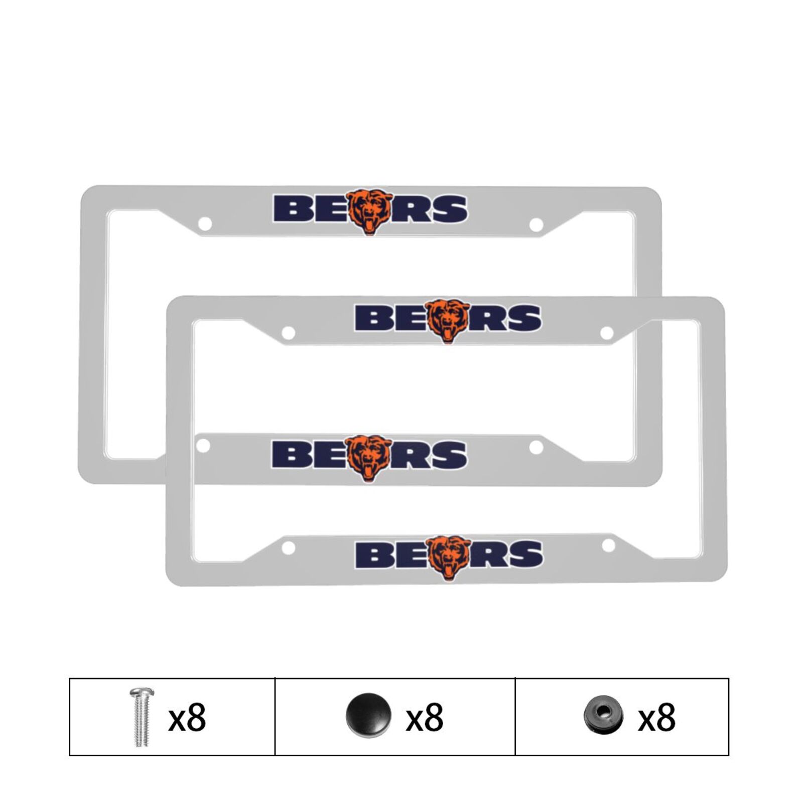 Bears License Plate Frames Cover Aluminum Four-Hole License Plate Frame ...