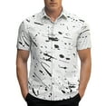 thumbnail image 2 of Afdoent Men's Shirts Male Short Sleeve Tropical Button Down Shirts Summer Beach Shirt Casual Vacation Top, 2 of 3