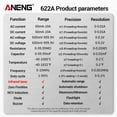 thumbnail image 4 of ANENG Digital Multimeter Tester Smart Touch Auto-Ranging 6000 Counts Rechargeable Anti-burning Ohm Amp VoltMeter With DC/AC Current Voltage Resistance Capacitor Frequency Temperature, 4 of 8