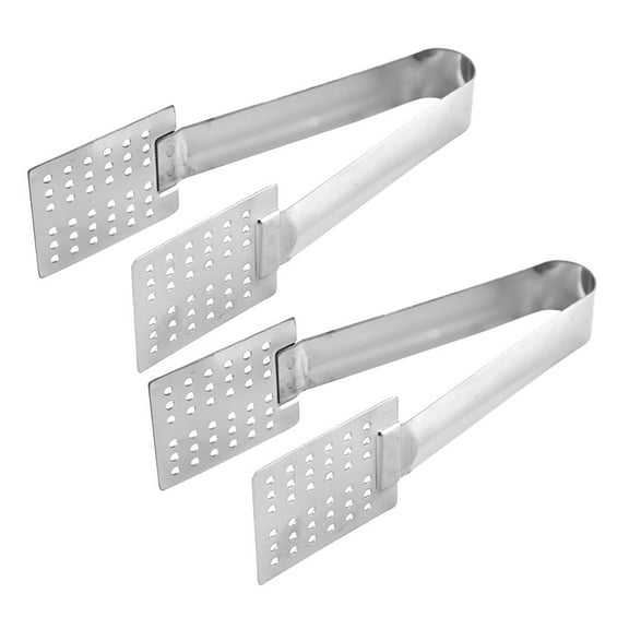 WRITWAA 2Pcs Creative Stainless Steel Tea Bag Clamps with Strainer and Solid Plate for Serving
