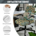 thumbnail image 5 of Xoenoiee Boho Mandala Hummingbird Print Office Chair Cover Waterproof Computer Seat Covers Stretch Rotating Chair Slipcover with Elastic Bottom Universal Chair Protectors for Rotating Boss Chair, L, 5 of 6