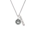 thumbnail image 2 of Delight Jewelry Silvertone Paw in Circle Silvertone Hope Anchors the Soul Bar Charm Necklace, 23", 2 of 4