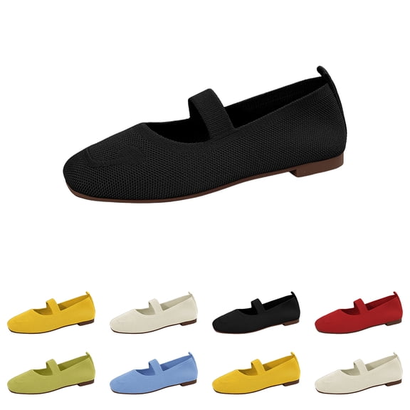 Flat Shoes for Women Dressy Comfortable Closed Toe Ballet Shoes Summer Slip On Causal Flats, 37