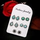 thumbnail image 4 of Pendientes para mujer, regalos para mujer, 5 pares de elegantes pendientes de turquesa, pendientes, joyería, pendientes de moda., 4 of 4