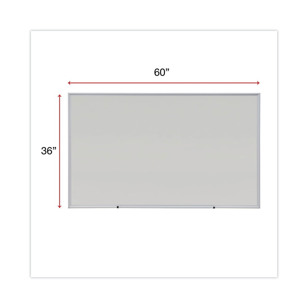 Dry Erase Board, Melamine, 60 x 36, Satin-Finished Aluminum Frame