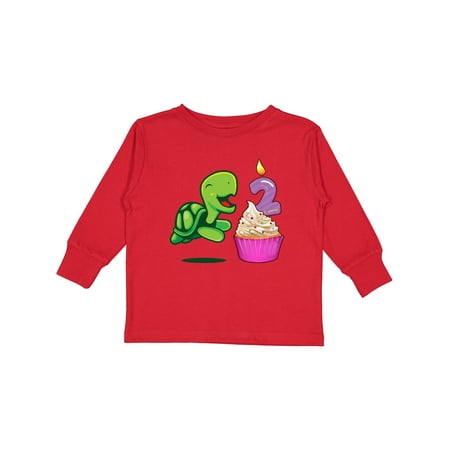 

Inktastic 2nd Birthday Turtle Gift Toddler Boy or Toddler Girl Long Sleeve T-Shirt
