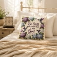 thumbnail image 7 of Throw Pillow Cover Embroidered Hummingbird Hydrangea Decorative Pillow | Spring Decor for Home | Living Room Decor | Purple and Blue Floral Accent, 7 of 7