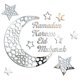 thumbnail image 1 of Pegatinas de RamadáN Kareem Decoraciones de Pared Eid Mubarak para DecoracióN del Hogar Letrero para Dormitorio Sala Delantera Cristales de Media Luna Arte B, 1 of 5