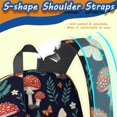 thumbnail image 5 of Mushroom and Moon Black Pattern 17" School Backpacks for Teens,Waterproof Oxford Fabric,S-Shape Padded Straps for School,Travel,Hiking,Camping, 5 of 6